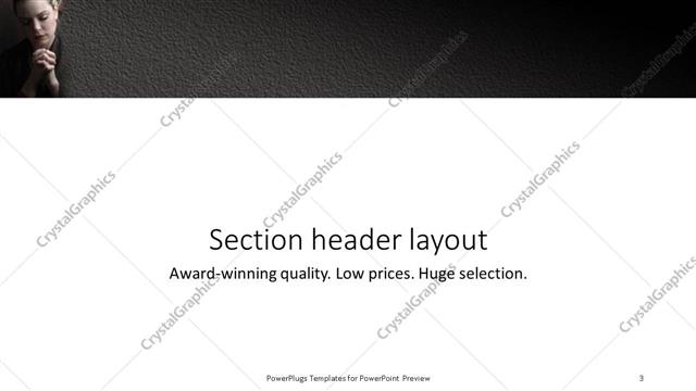 Section Header presentation slide layout