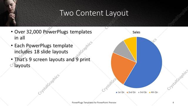 Two Content presentation slide layout