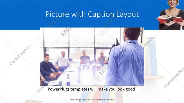 Picture with Caption presentation slide layout