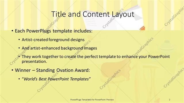 Title and Content presentation slide layout