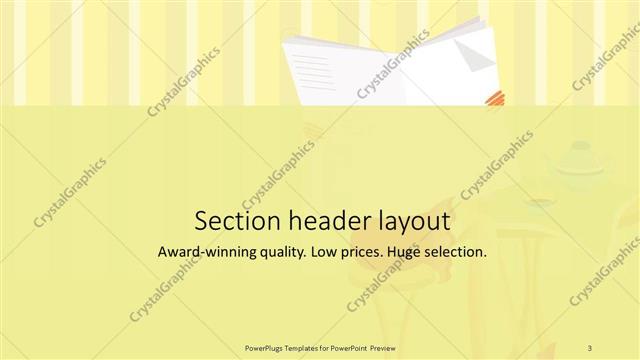 Section Header presentation slide layout