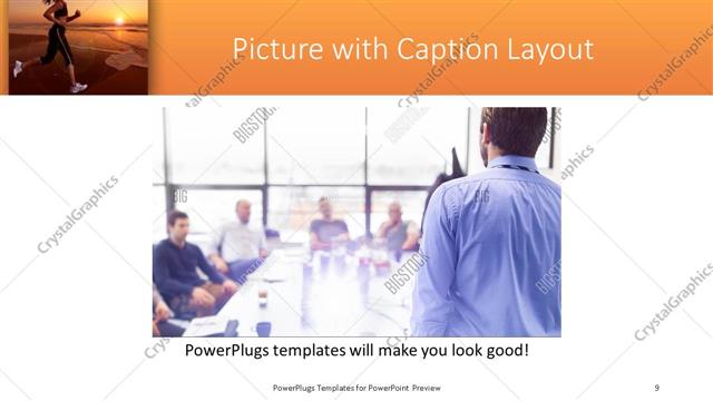 Picture with Caption presentation slide layout