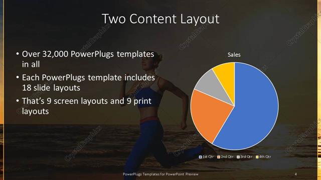 Two Content presentation slide layout