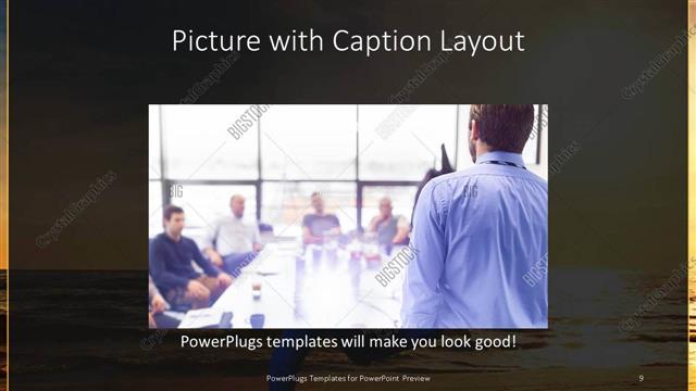 Picture with Caption presentation slide layout