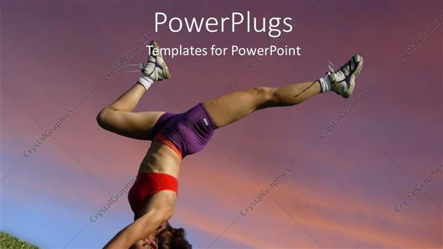  Presentation with skills - A woman showing her acrobatic skills