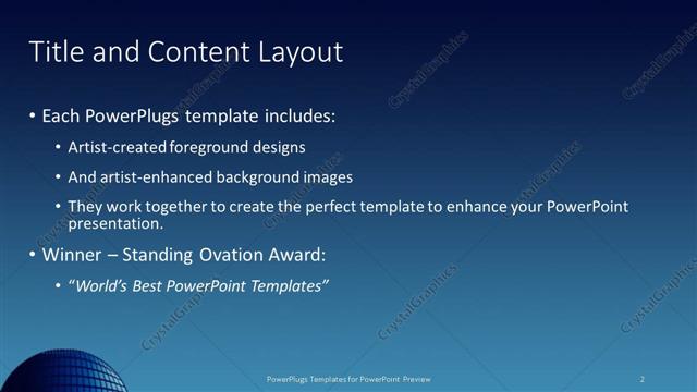Title and Content presentation slide layout