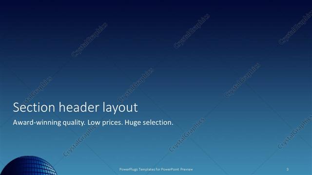 Section Header presentation slide layout