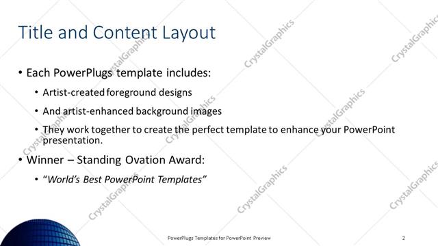 Title and Content presentation slide layout