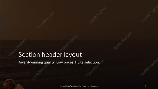 Section Header presentation slide layout