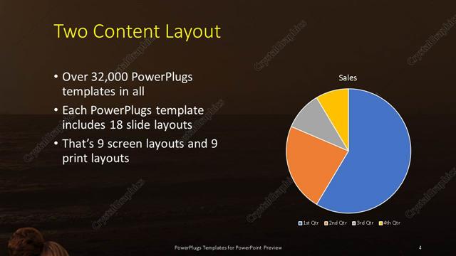 Two Content presentation slide layout