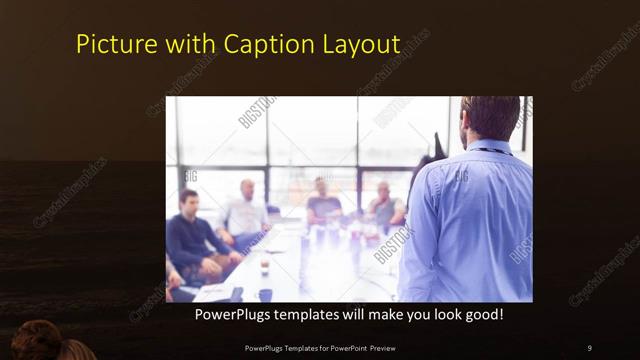 Picture with Caption presentation slide layout