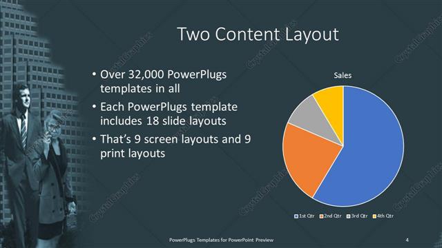 Two Content presentation slide layout