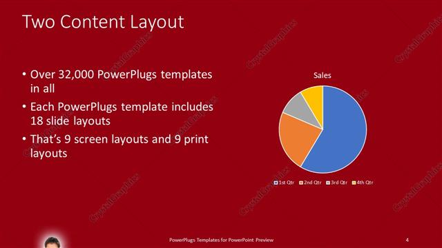 Two Content presentation slide layout