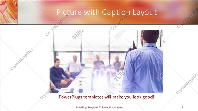 Picture with Caption presentation slide layout