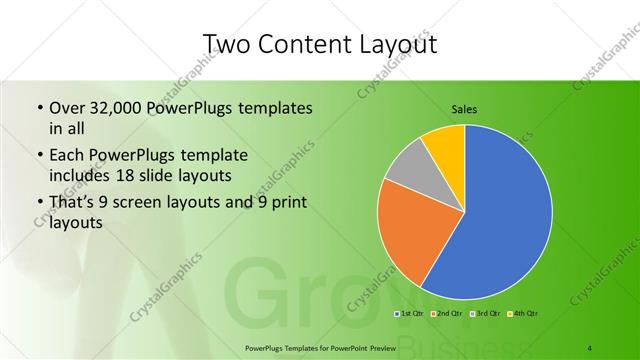 Two Content presentation slide layout