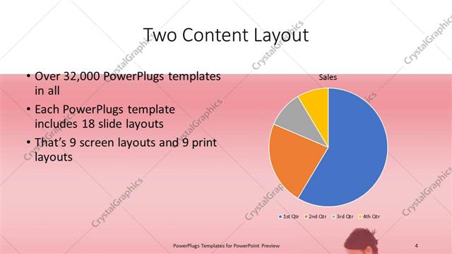 Two Content presentation slide layout
