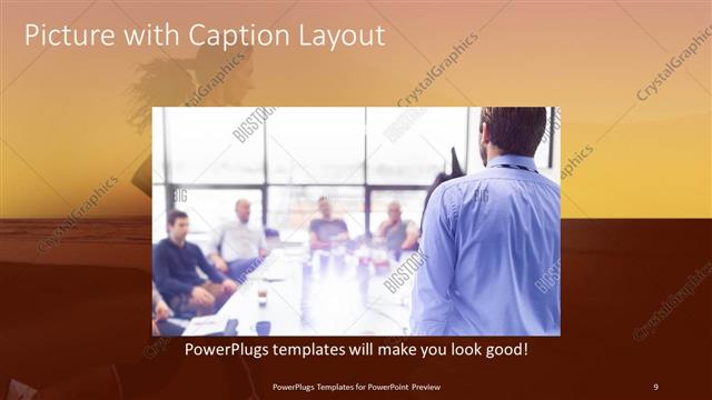 Picture with Caption presentation slide layout