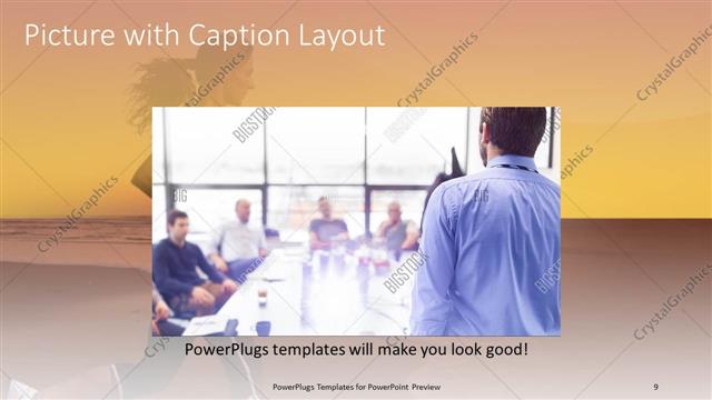 Picture with Caption presentation slide layout