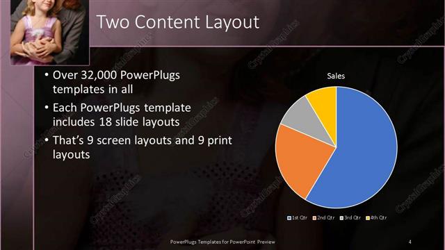 Two Content presentation slide layout
