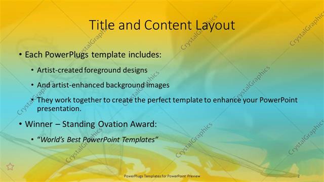 Title and Content presentation slide layout