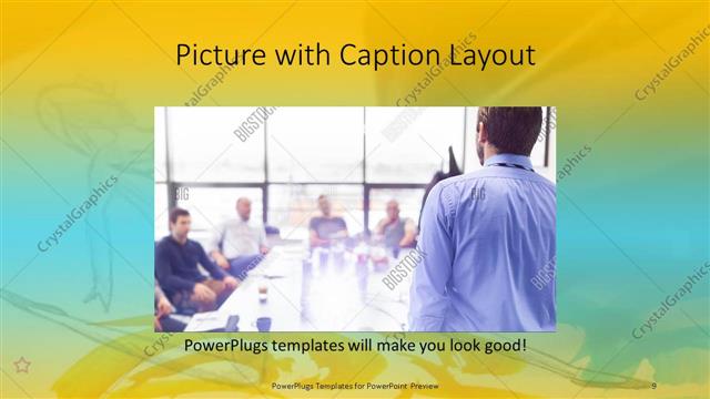 Picture with Caption presentation slide layout
