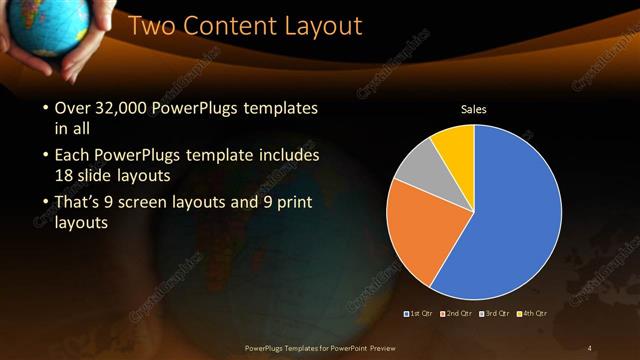 Two Content presentation slide layout