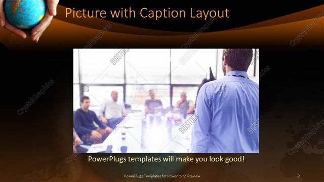 Picture with Caption presentation slide layout