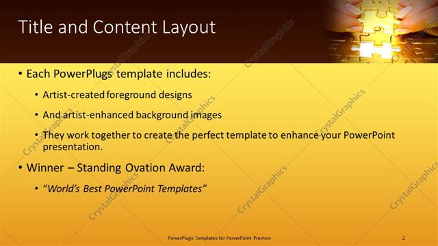 Title and Content presentation slide layout