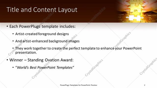 Title and Content presentation slide layout