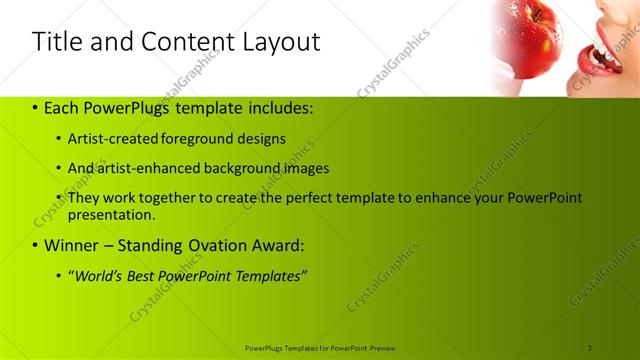 Title and Content presentation slide layout