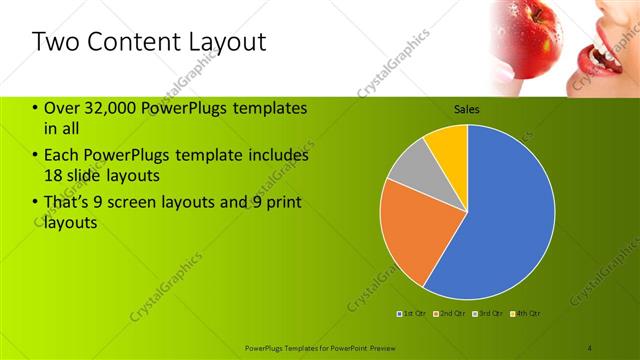 Two Content presentation slide layout