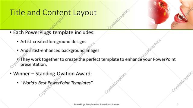 Title and Content presentation slide layout