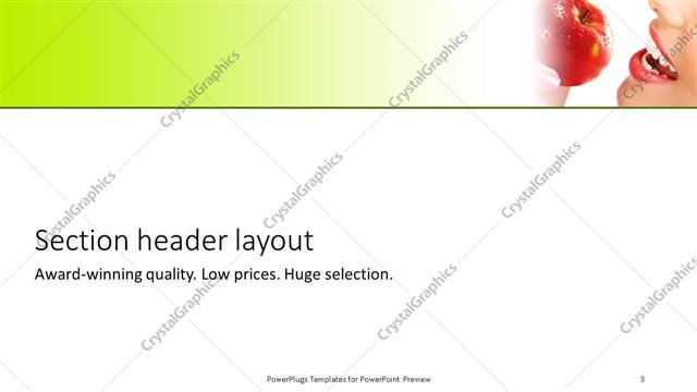 Section Header presentation slide layout