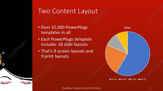 Two Content presentation slide layout