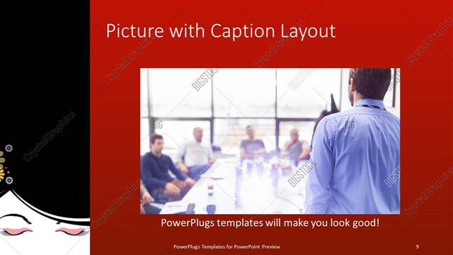 Picture with Caption presentation slide layout