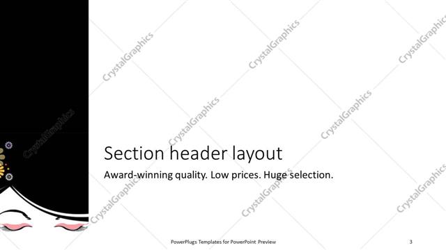 Section Header presentation slide layout