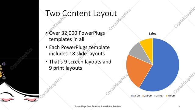 Two Content presentation slide layout