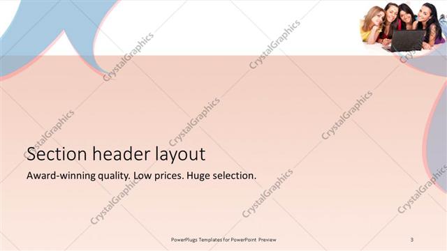 Section Header presentation slide layout