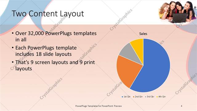 Two Content presentation slide layout
