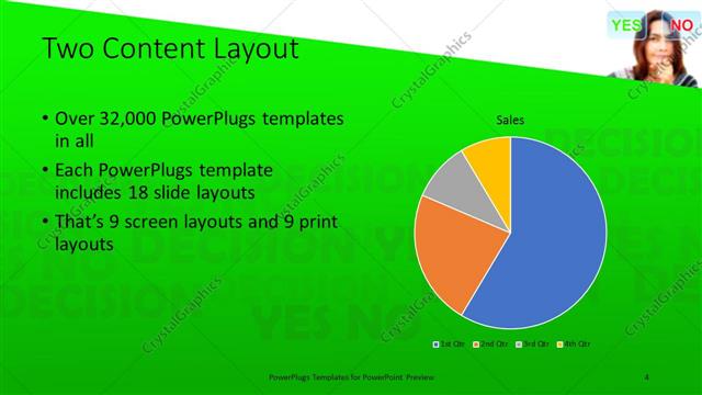 Two Content presentation slide layout