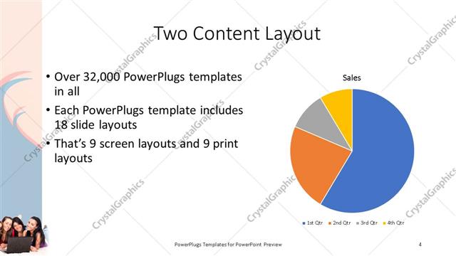 Two Content presentation slide layout