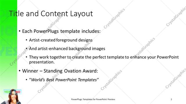 Title and Content presentation slide layout
