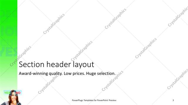 Section Header presentation slide layout
