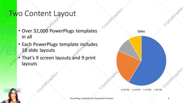 Two Content presentation slide layout