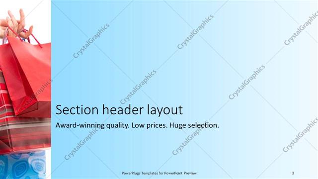 Section Header presentation slide layout
