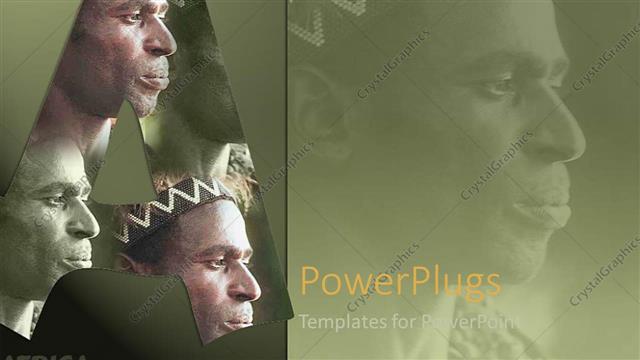  Presentation with africa - Wonderful face of a majestic African continent set in green