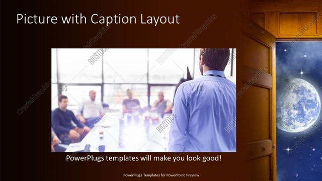 Picture with Caption presentation slide layout