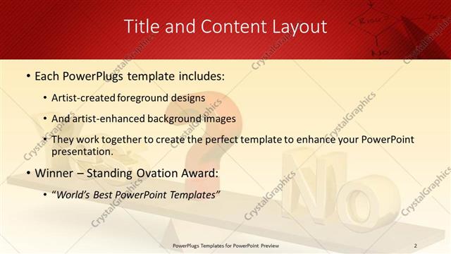 Title and Content presentation slide layout