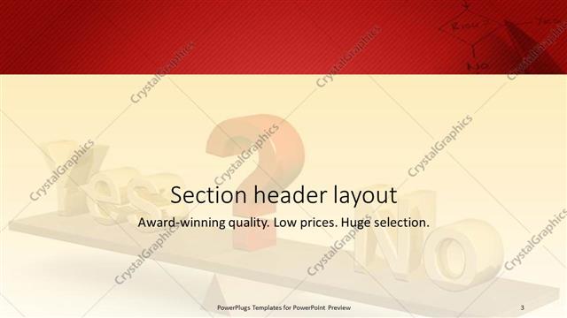 Section Header presentation slide layout