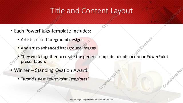 Title and Content presentation slide layout